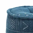 Kulatý pouf etnického designu v Patchwork Fabric nebo Velvet - Fiber Viadurini
