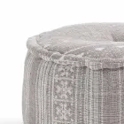 Kulatý pouf etnického designu v Patchwork Fabric nebo Velvet - Fiber Viadurini