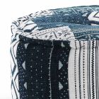 Kulatý pouf etnického designu v Patchwork Fabric nebo Velvet - Fiber Viadurini