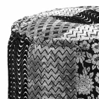 Kulatý pouf etnického designu v Patchwork Fabric nebo Velvet - Fiber Viadurini