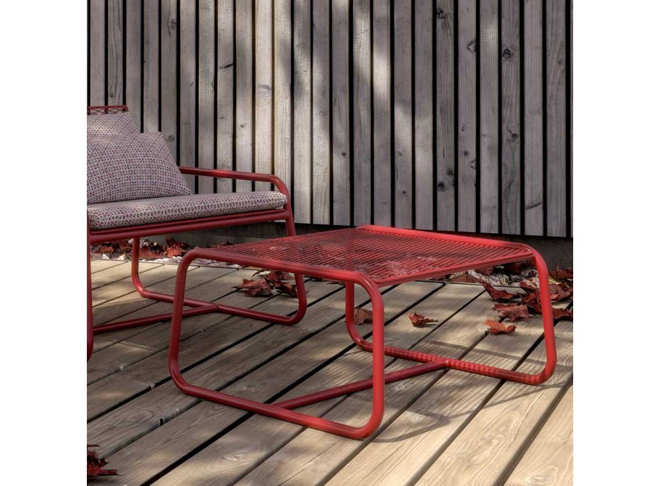 Pouf konferenční stolek pro zahradní design z barevného kovu Made in Italy - Karol Viadurini