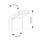 18W LED venkovní nástěnné svítidlo v bílém nebo černém hliníku - Nerea Viadurini