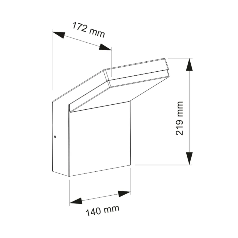 18W LED venkovní nástěnné svítidlo v bílém nebo černém hliníku - Nerea Viadurini