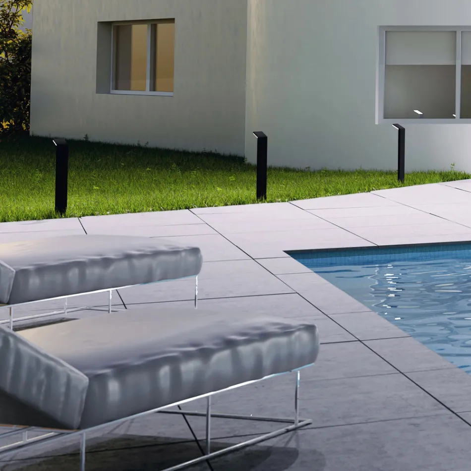 Venkovní LED reflektor v bílém nebo černém hliníku - zahrada Viadurini