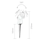 Venkovní LED reflektor z matného černého hliníku 4 kusy - Oliver Viadurini