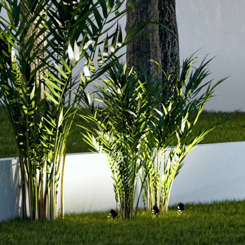 Projektorové LED zapuštěné bodové světlo z matně černého hliníku 4 kusy - Obrina Viadurini