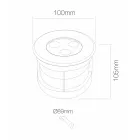 Kulaté bodové světlo s LED Outdoor z nerezové oceli - Dakota Viadurini
