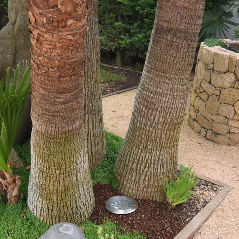 Kulaté bodové světlo s LED Outdoor z nerezové oceli - Dakota Viadurini