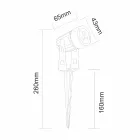 6dílný hliníkový kulatý reflektor s LED venkovním projektorem - Erio Viadurini