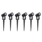 6dílný hliníkový kulatý reflektor s LED venkovním projektorem - Erio Viadurini