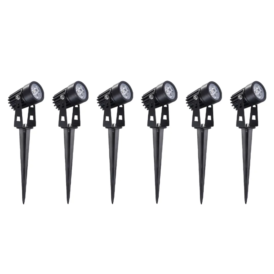 6dílný hliníkový kulatý reflektor s LED venkovním projektorem - Erio Viadurini