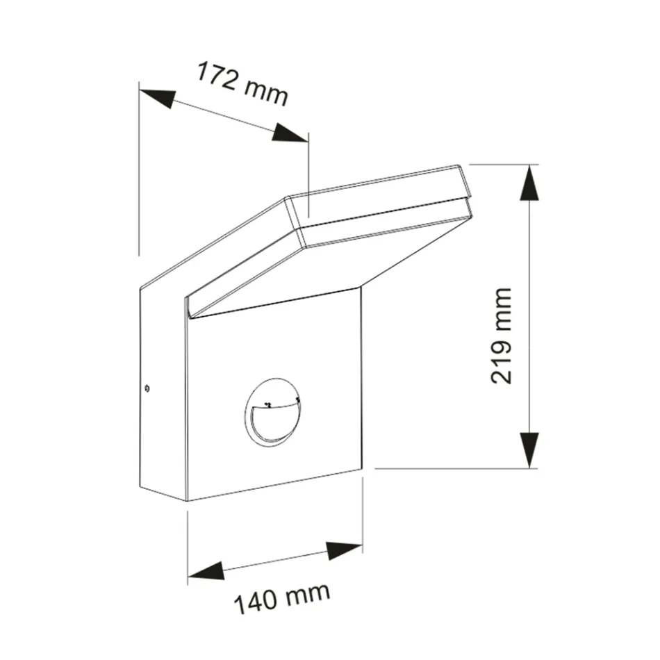 Hliníkový venkovní LED projektor s pohybovým senzorem - Nerea Viadurini