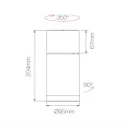 Nastavitelné LED stropní svítidlo v bílé nebo černé hliníkové - bodové Viadurini