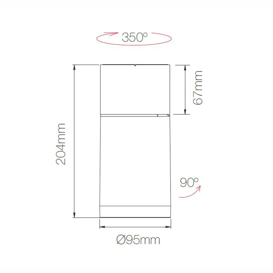 Nastavitelné LED stropní svítidlo v bílé nebo černé hliníkové - bodové Viadurini