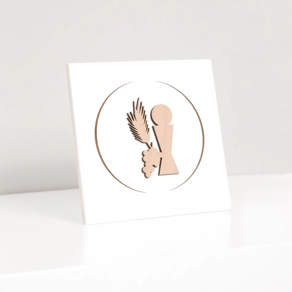 Malý obrázek znázorňující přijímání kalich laserem vyrytý Made in Italy - Philippe Viadurini