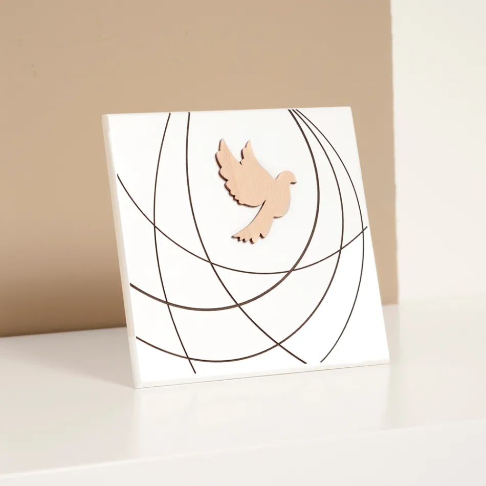 Laserem vyrytý obrázek zobrazující Svaté potvrzení Vyrobeno v Itálii - Mumbi Viadurini