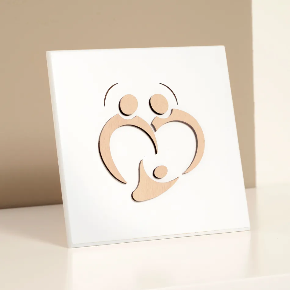 Obraz Svaté rodiny s laserovým gravírováním Made in Italy - Zuleika Viadurini