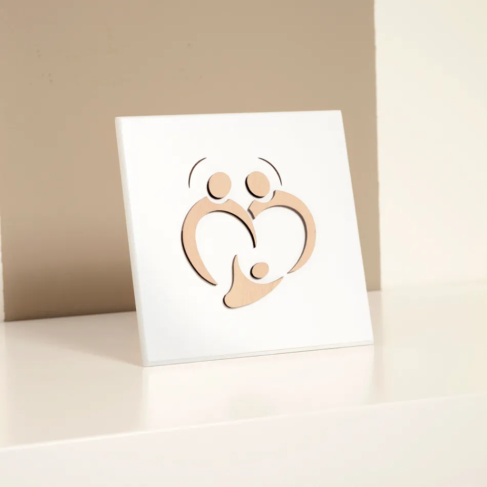 Obraz Svaté rodiny s laserovým gravírováním Made in Italy - Zuleika Viadurini