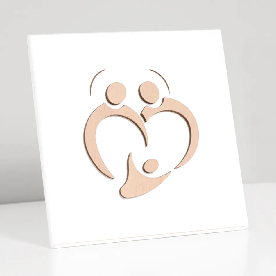 Obraz Svaté rodiny s laserovým gravírováním Made in Italy - Zuleika Viadurini