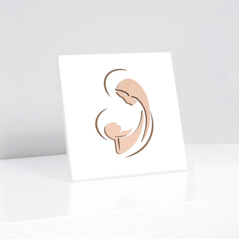 Laserem vyrytý obraz Marie a Jezulátka Made in Italy - Nigella Viadurini