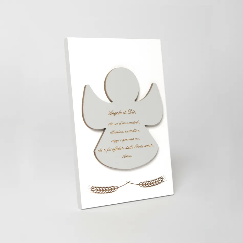 Laserem vyrytý obrázek požehnaného anděla vyrobený v Itálii - Alain Viadurini