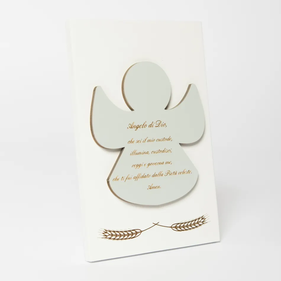 Laserem vyrytý obrázek požehnaného anděla vyrobený v Itálii - Alain Viadurini
