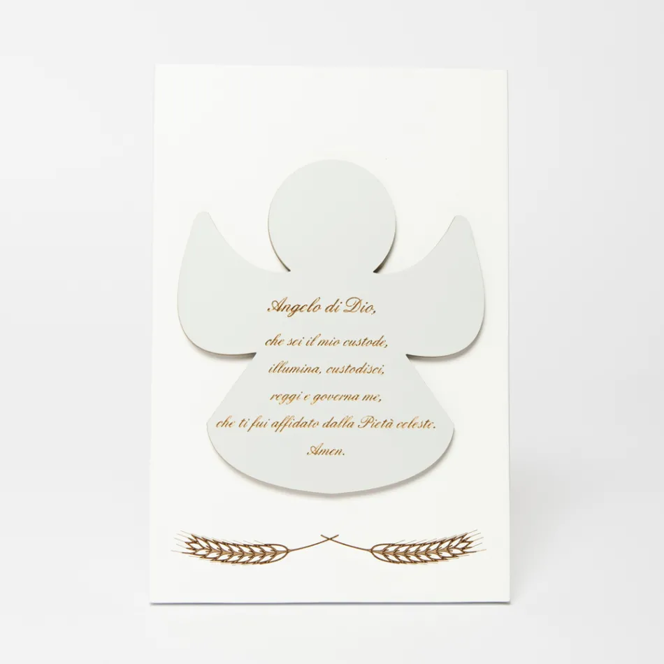 Laserem vyrytý obrázek požehnaného anděla vyrobený v Itálii - Alain Viadurini