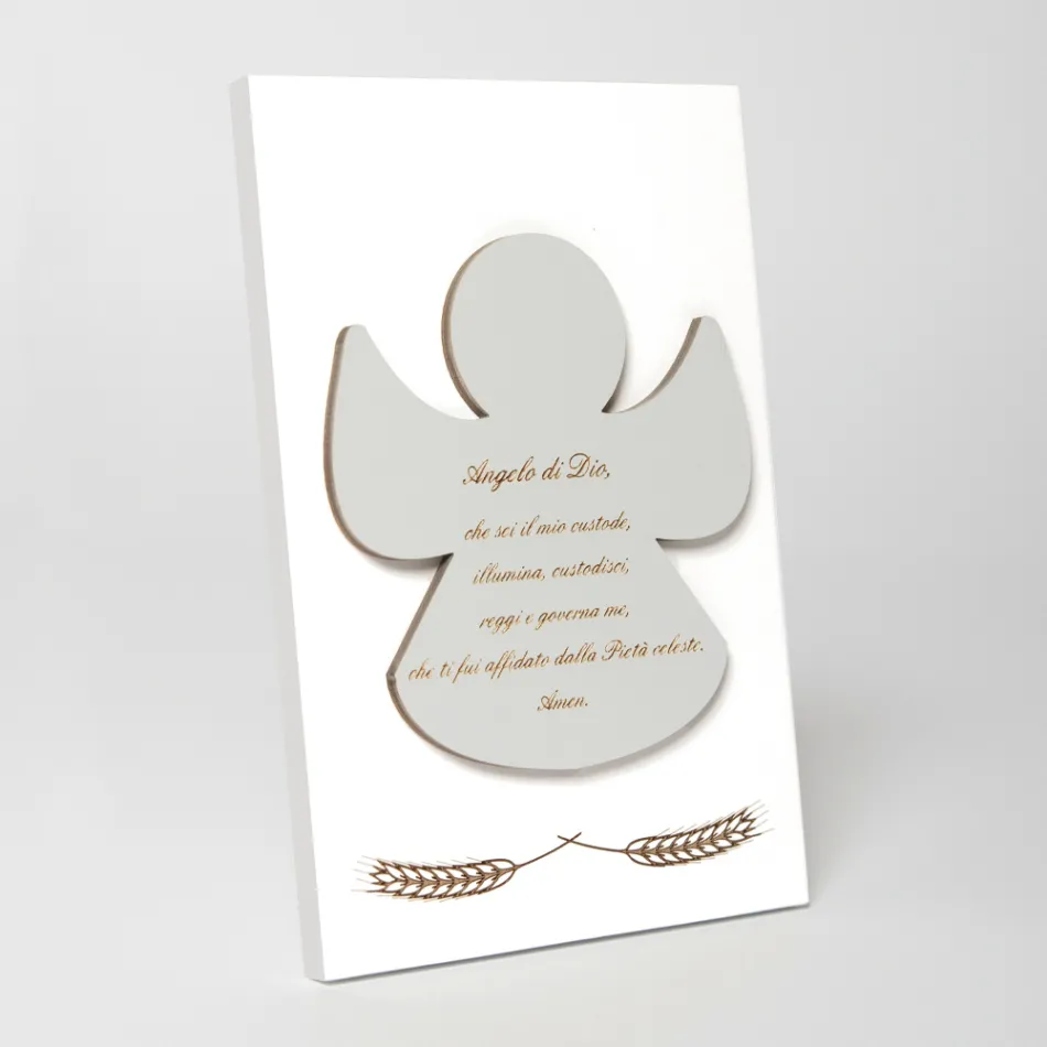 Laserem vyrytý obrázek požehnaného anděla vyrobený v Itálii - Alain Viadurini