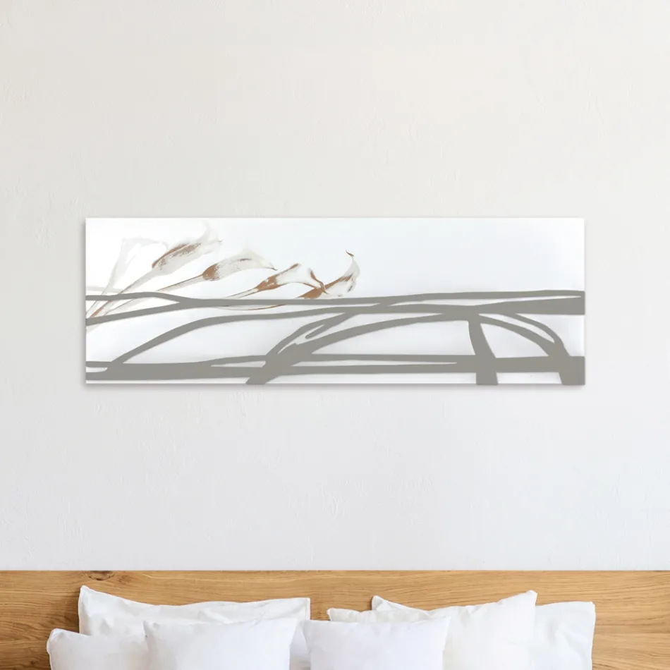 Malba abstraktními tvary vyrobená laserem Made in Italy - Grace Viadurini