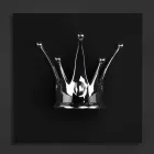 Moderní nástěnný obraz ze dřeva a pryskyřice vyrobený v Itálii - Corona Viadurini