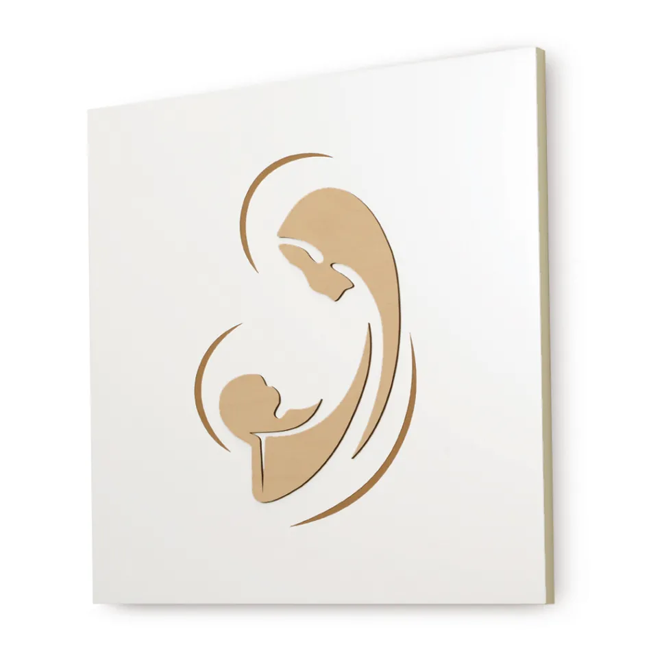 Laserem vyrytý obraz Madony s dítětem Made in Italy - Bashira Viadurini