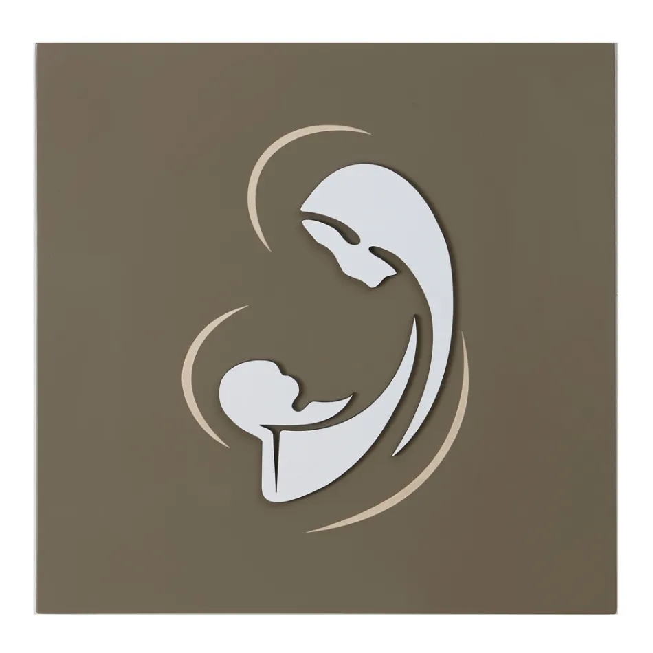 Laserem vyrytý obraz Madony s dítětem Made in Italy - Bashira Viadurini