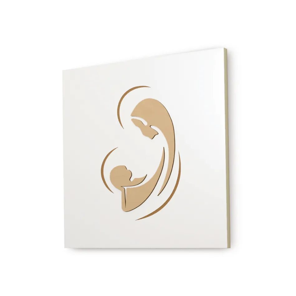 Laserem vyrytý obraz Madony s dítětem Made in Italy - Bashira Viadurini