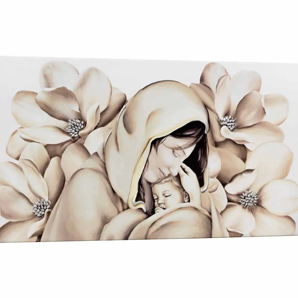 Moderní designový panel v reliéfu na plátně vyrobený v Itálii sole Viadurini