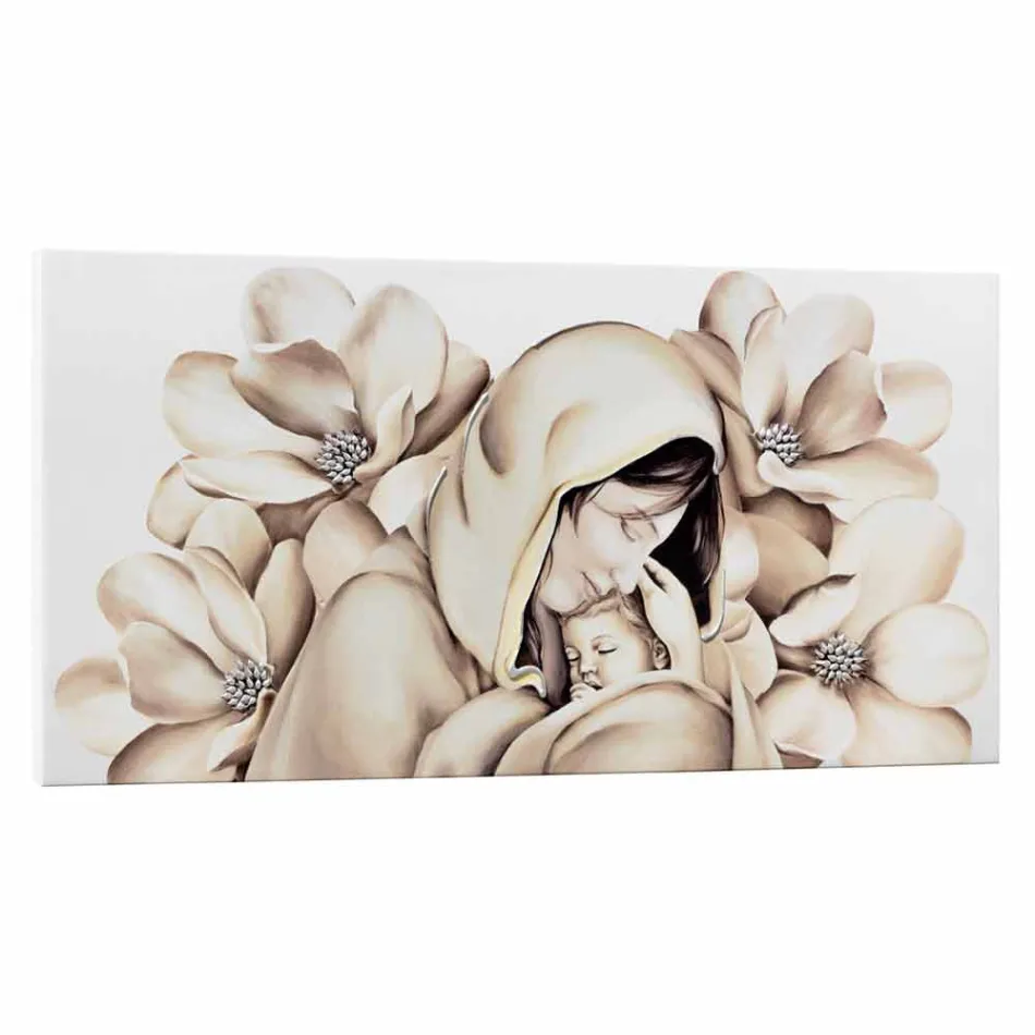 Moderní designový panel v reliéfu na plátně vyrobený v Itálii sole Viadurini