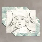 Dřevěný obrázek s potiskem pusinky pro dítě Made in Italy - Andorra Viadurini