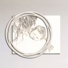 Dřevěný obraz s potiskem ženy s dítětem Made in Italy - Taiwan Viadurini