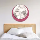 Dřevěný obrázek s potiskem spojené rodiny Made in Italy - Canada Viadurini