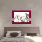 Dřevěný obraz s potiskem muže s dítětem Made in Italy - Kosovo Viadurini