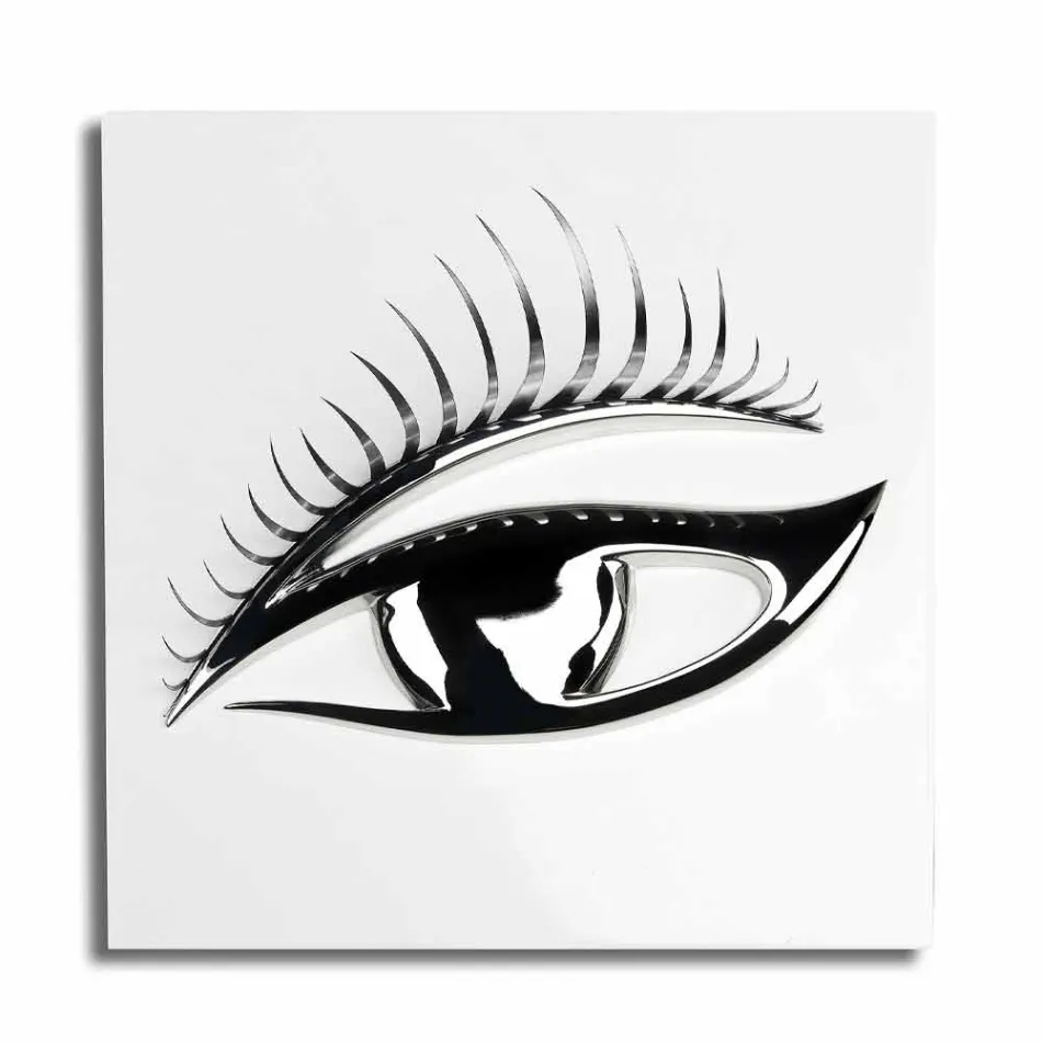 Moderní řemeslný rám ze dřeva, oceli a pryskyřice vyrobený v Itálii - oko Viadurini