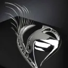 Moderní řemeslný rám ze dřeva, oceli a pryskyřice vyrobený v Itálii - oko Viadurini