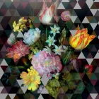 Moderní skleněný nástěnný obrázek s květinovým potiskem vyrobený v Itálii - Ganza Viadurini