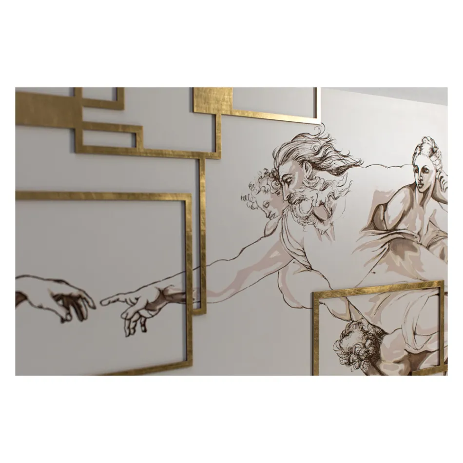 Obraz vyrobený laserem, který znázorňuje tvorbu Made in Italy – Pirucchio Viadurini