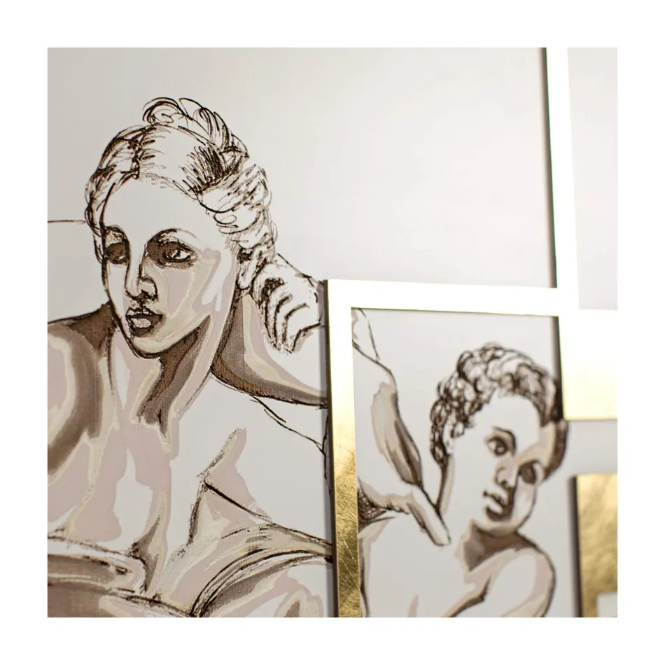 Obraz vyrobený laserem, který znázorňuje tvorbu Made in Italy – Pirucchio Viadurini