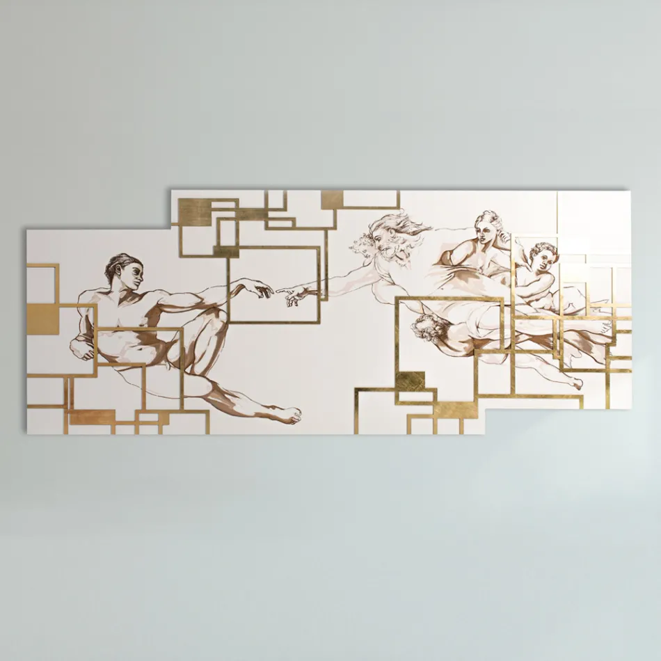 Obraz vyrobený laserem, který znázorňuje výtvor Made in Italy - Pirucchio Viadurini