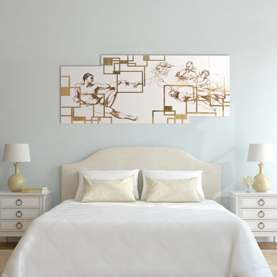 Obraz vyrobený laserem, který znázorňuje tvorbu Made in Italy – Pirucchio Viadurini