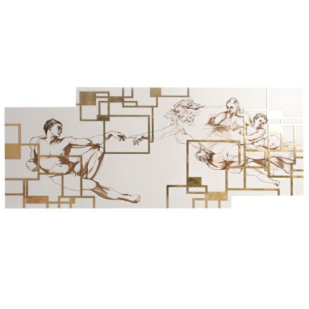 Obraz vyrobený laserem, který znázorňuje tvorbu Made in Italy – Pirucchio Viadurini