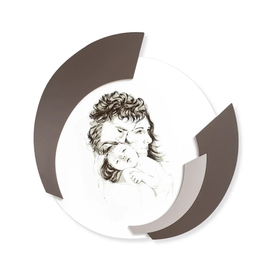 Kulatý obraz vyrobený laserem z rodiny Made in Italy - Margherita Viadurini