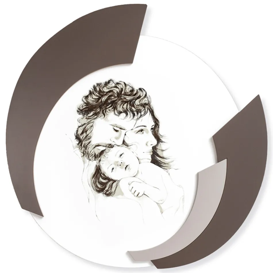 Kulatý obraz vyrobený laserem z rodiny Made in Italy - Margherita Viadurini