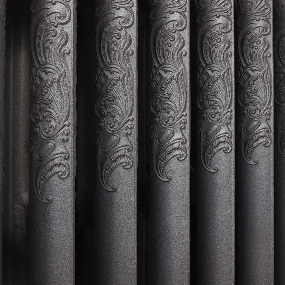 Designový radiátor 7 zdobených prvků z litiny od země do 1062 W - barokní Viadurini